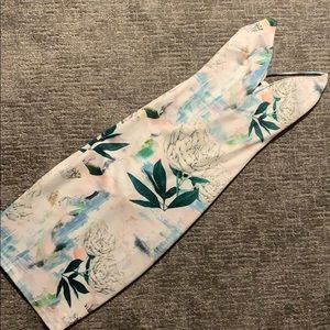 Deep V Midi Tie back dress